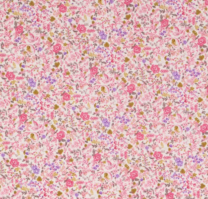 Dainty Pink and Purple Floral Bouffant Scrub Cap | Handmade Surgical Hat for Nurses