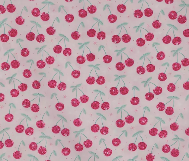Disco Cherries Bouffant Scrub Cap | Handmade Surgical Hat for Nurses