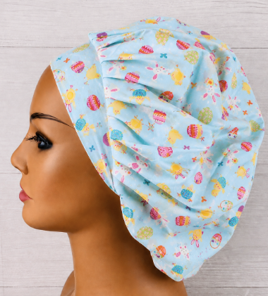 Easter Icons Bouffant Scrub Cap | Handmade Surgical Hat for Nurses