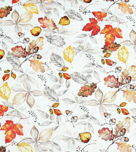 Fall Leaves on White Bouffant Scrub Cap | Handmade Surgical Hat for Nurses