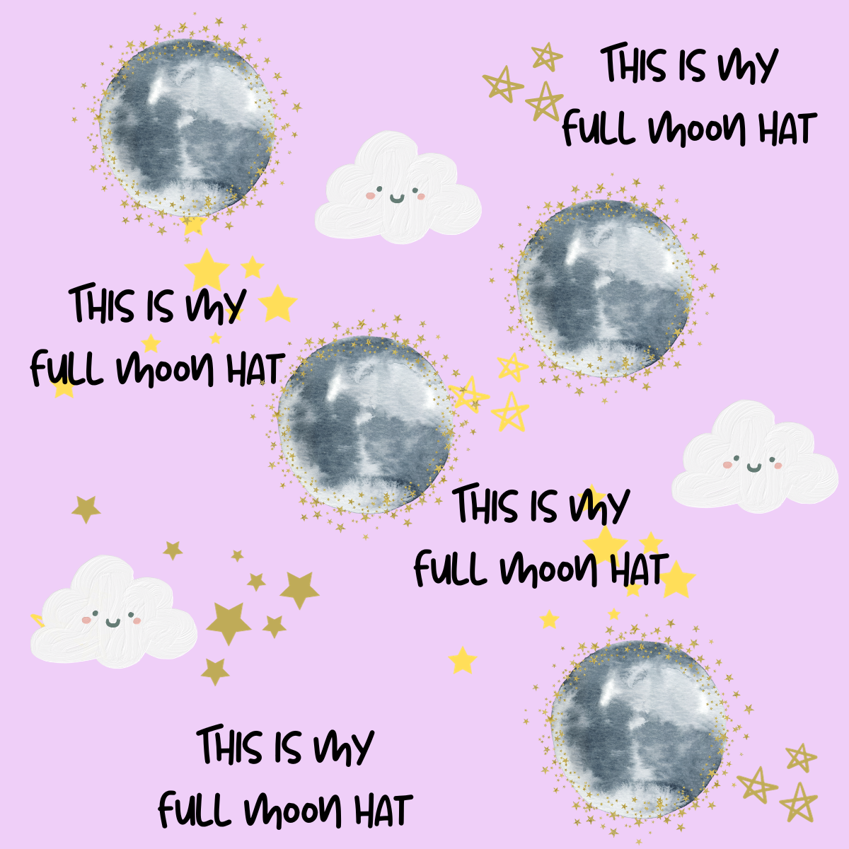 My Full Moon Hat Ponytail Scrub Hat
