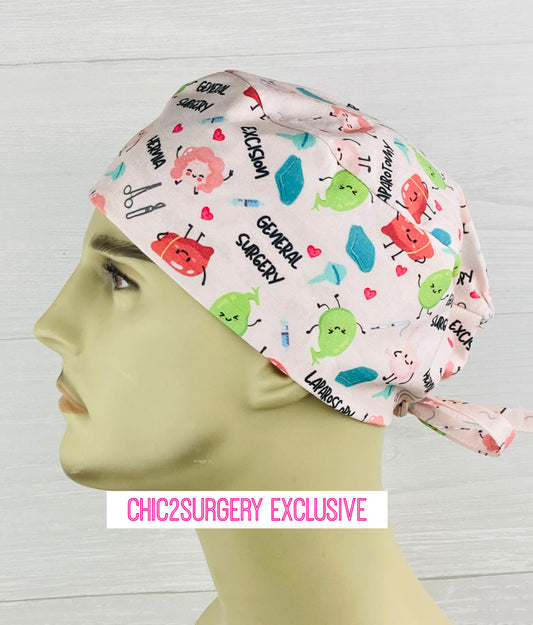 General Surgery Icons Men's Scrub Hat