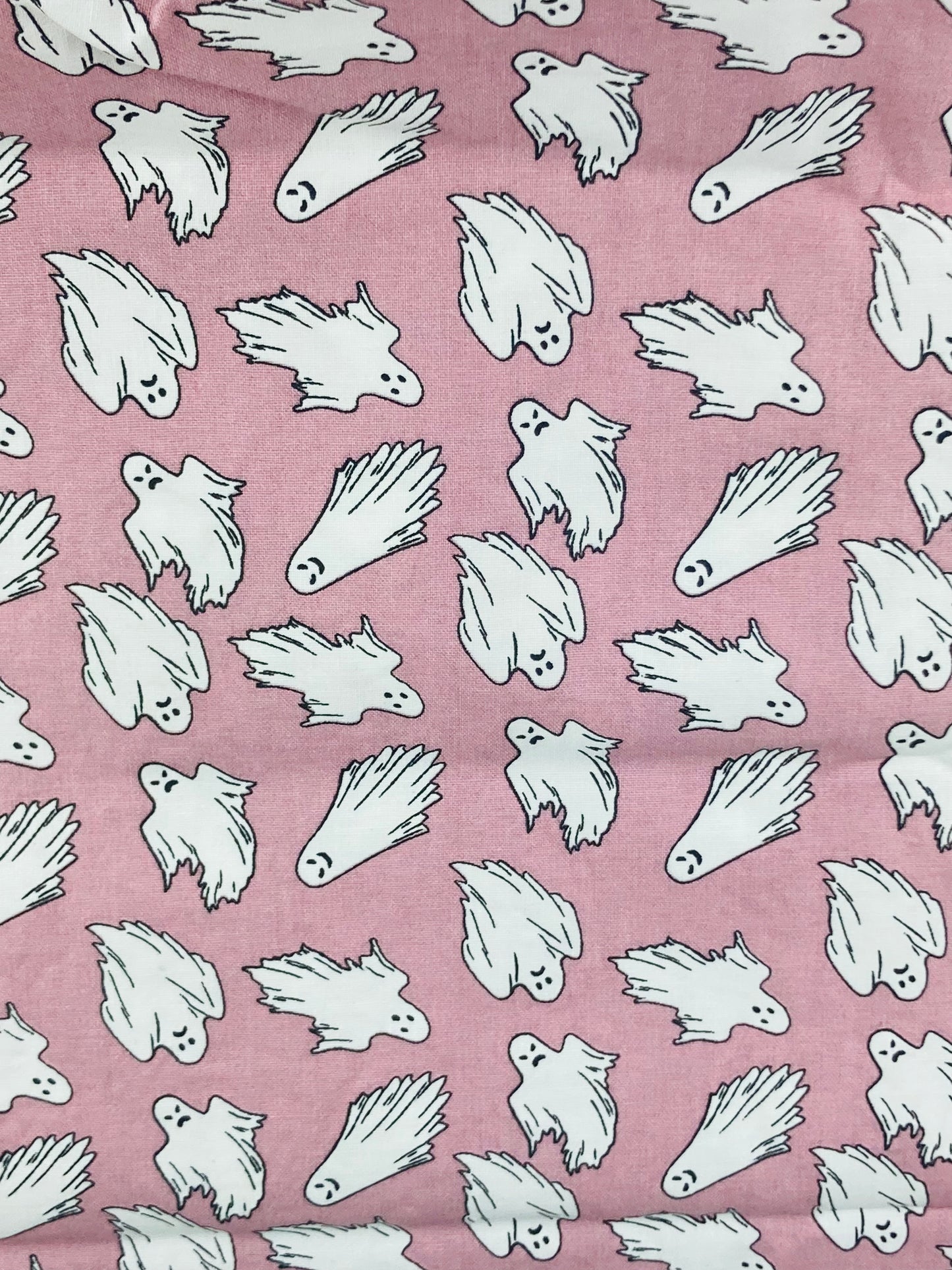 Glow in the Dark Ghosts Pink Bouffant Scrub Cap | Handmade Surgical Hat for Nurses