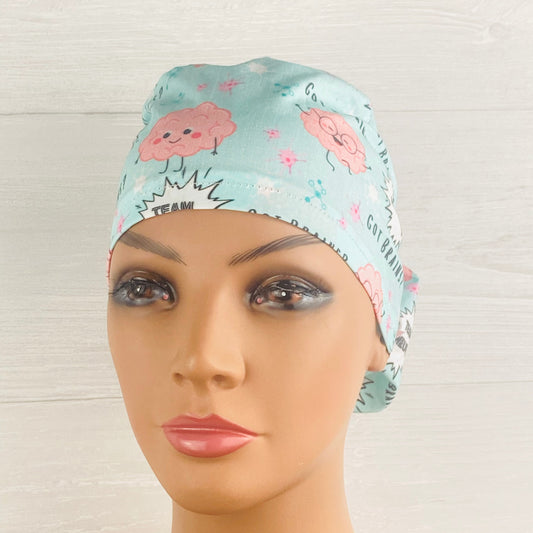 Got Brains Ponytail Scrub Hat