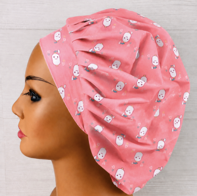 Happy Ambu Bags Bouffant Scrub Cap | Handmade Surgical Hat for Nurses