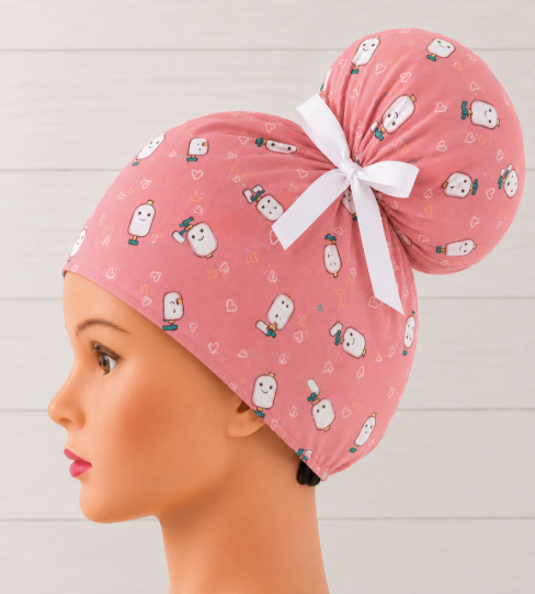 Happy Anesthesia Circuts High Bun Scrub Cap - Chic2Surgery