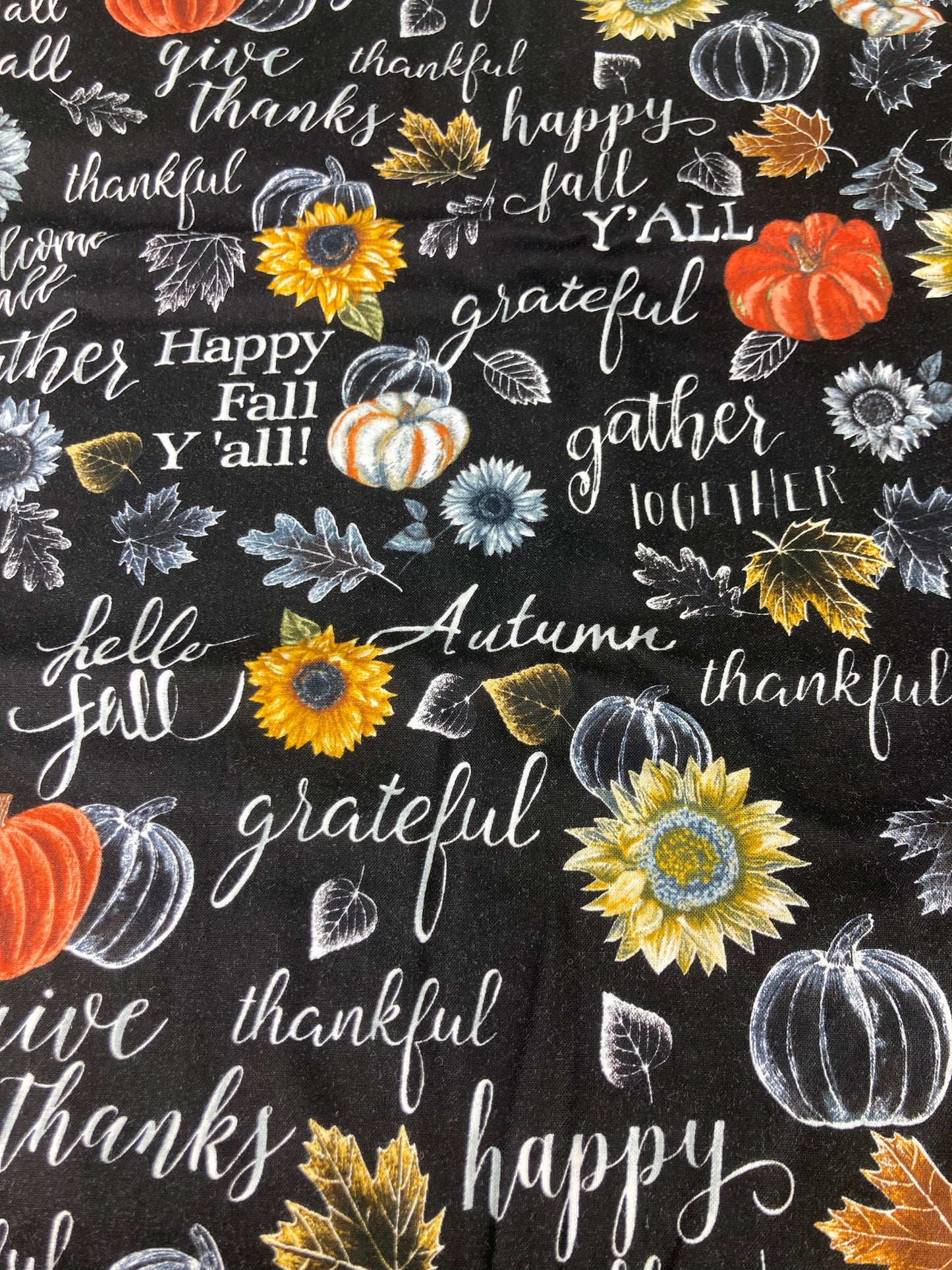 Harvest Words Fall Bouffant Scrub Cap | Handmade Surgical Hat for Nurses