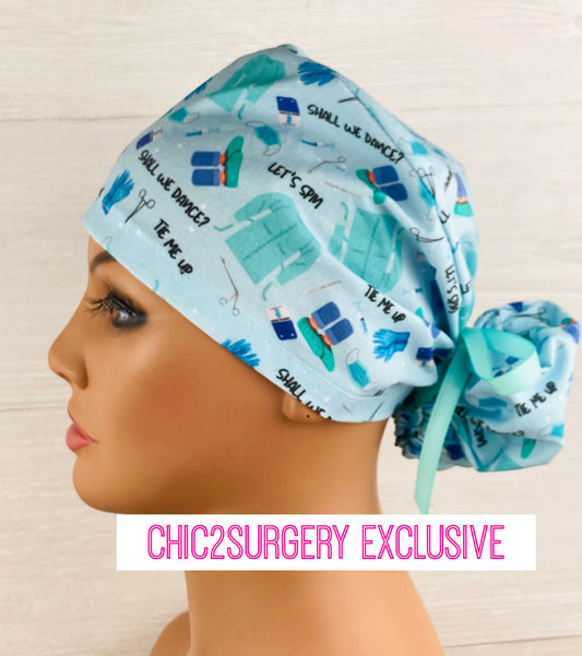 Le't Spin Ponytail Scrub Hat