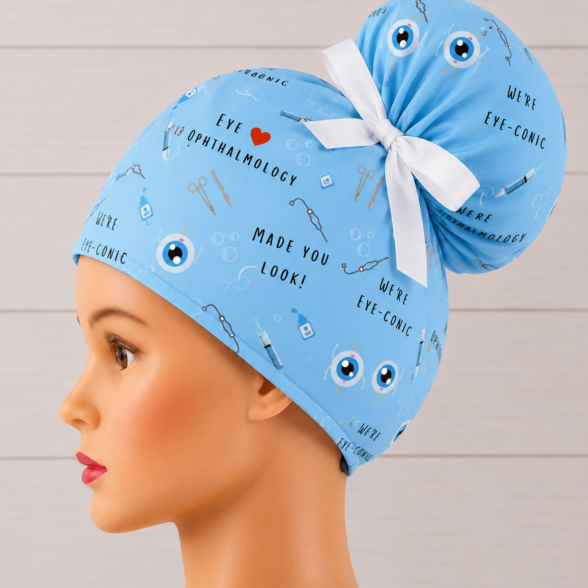 Made You Look Opthalmology High Bun Scrub Cap - Chic2Surgery