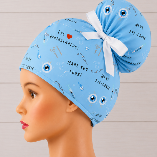 Made You Look Opthalmology High Bun Scrub Cap - Chic2Surgery