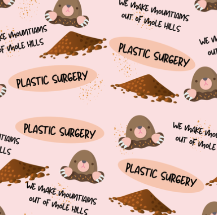 Mole Hills Plastic Surgery Bouffant Scrub Cap | Handmade Surgical Hat for Nurses