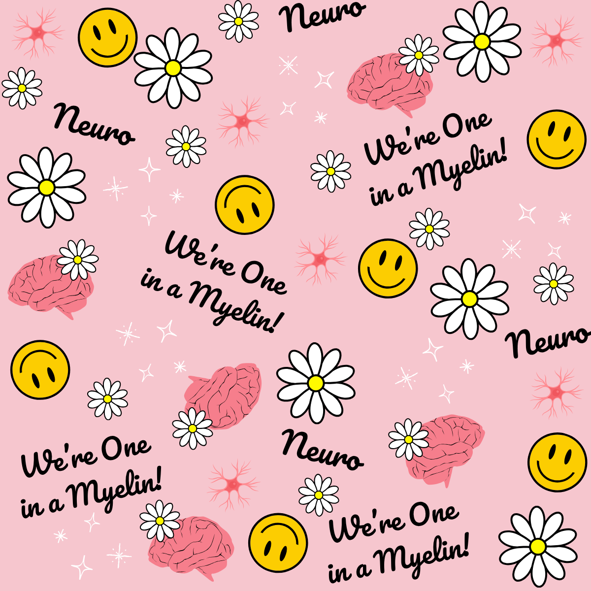 We're One In A Mye-lin, Neurology High Bun Scrub Cap - Chic2Surgery