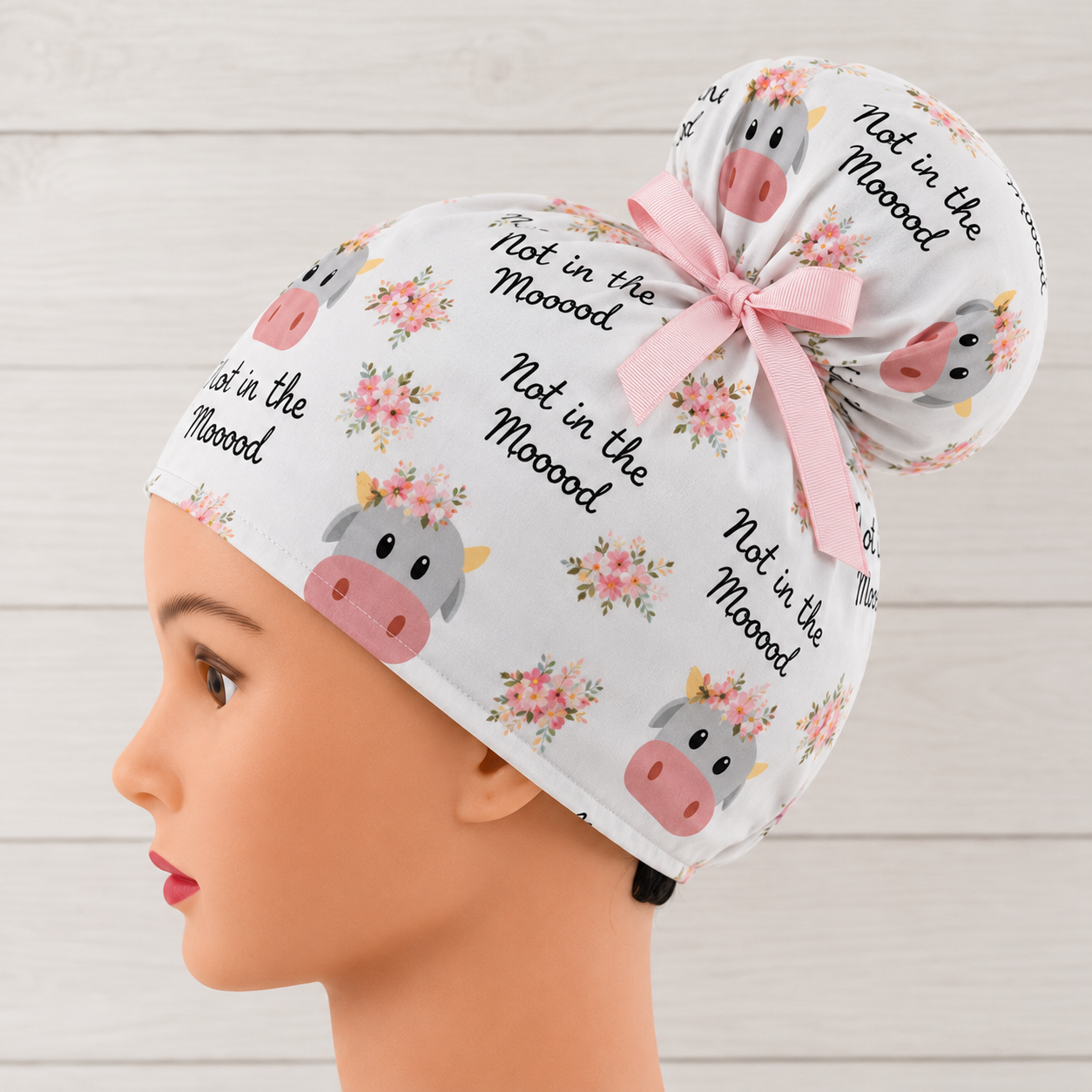 Not In The Moood High Bun Scrub Cap - Chic2Surgery