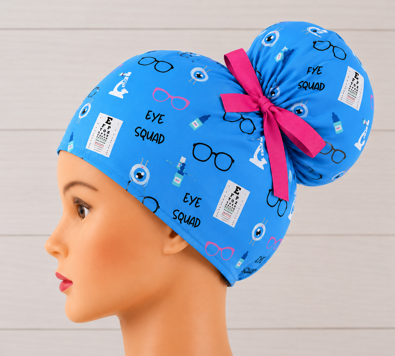 Ophthalmology Eye Squad High Bun Scrub Cap - Chic2Surgery