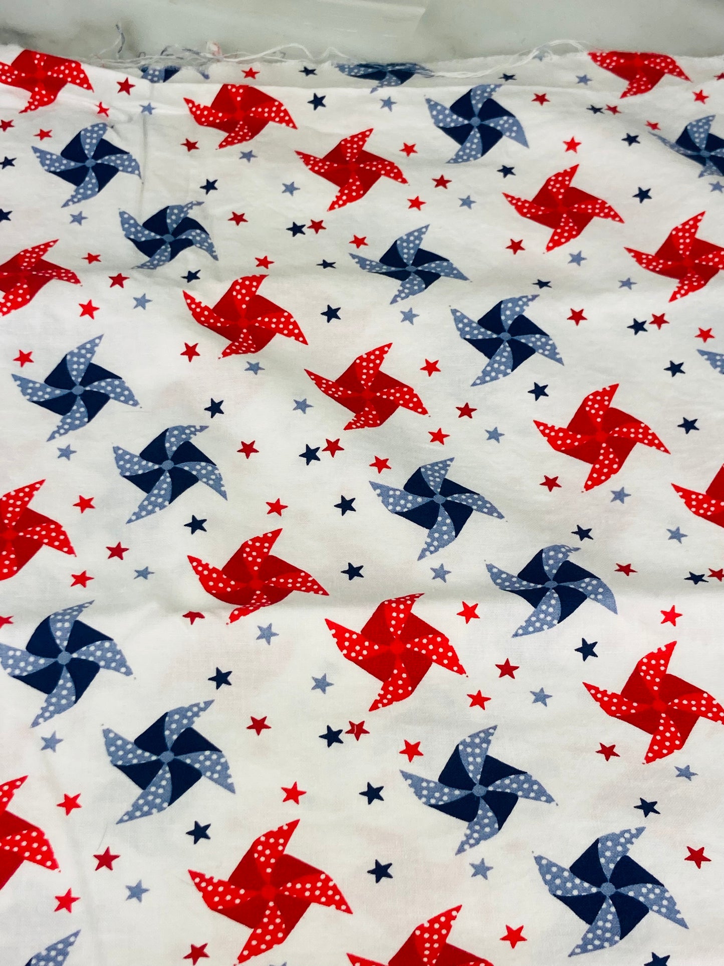 Patriotic July 4th Pinwheels Bouffant Scrub Cap | Handmade Surgical Hat for Nurses