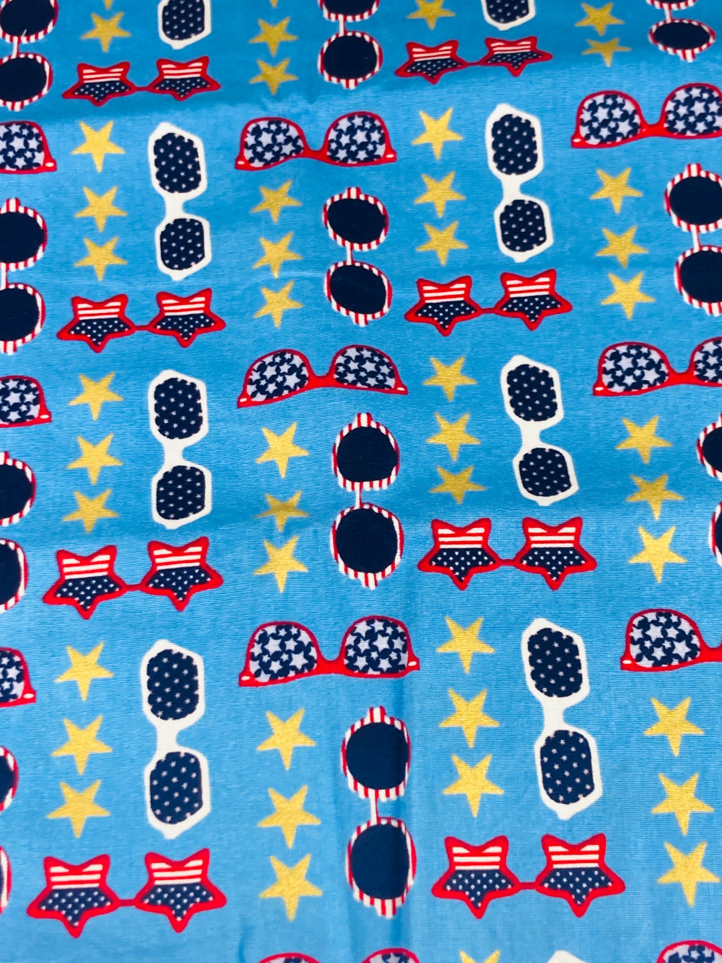 Patriotic July 4th Sunglasses Bouffant Scrub Cap | Handmade Surgical Hat for Nurses