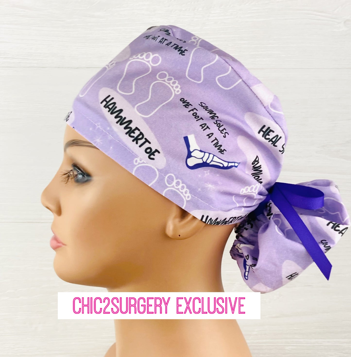 Saving Soles Podiatry Ponytail Scrub Cap