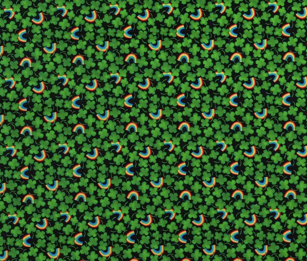 St. Patrick's Day Clovers and Rainbows Bouffant Scrub Cap | Handmade Surgical Hat for Nurses