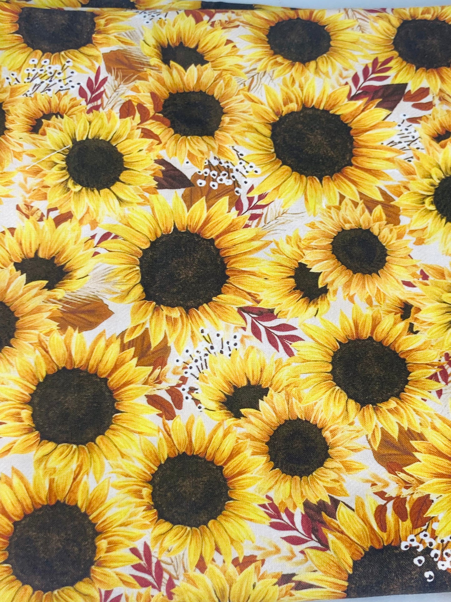 Sunflower Harvest Fall Bouffant Scrub Cap | Handmade Surgical Hat for Nurses