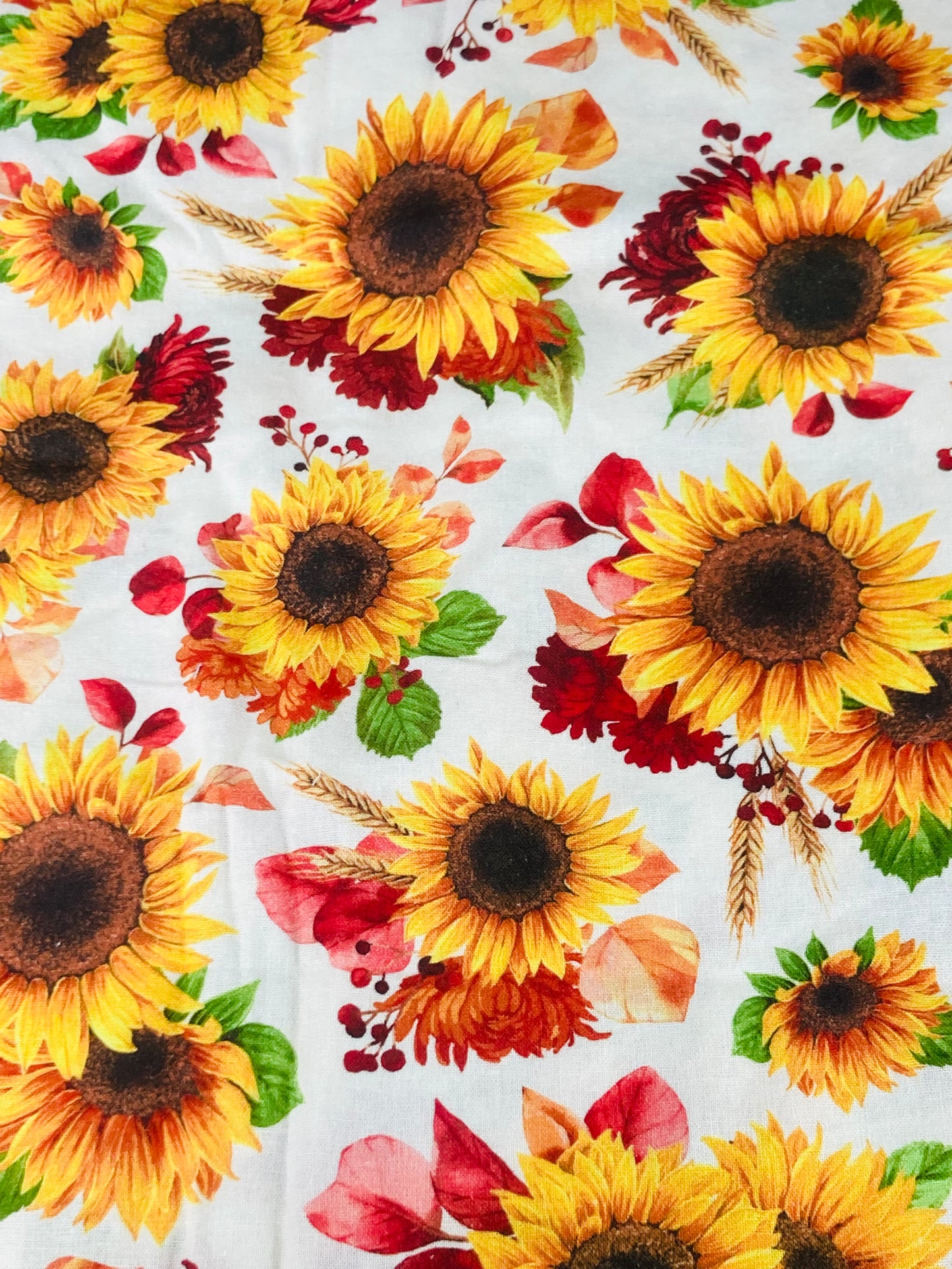Sunflower Harvest Fall Bouffant Scrub Cap | Handmade Surgical Hat for Nurses