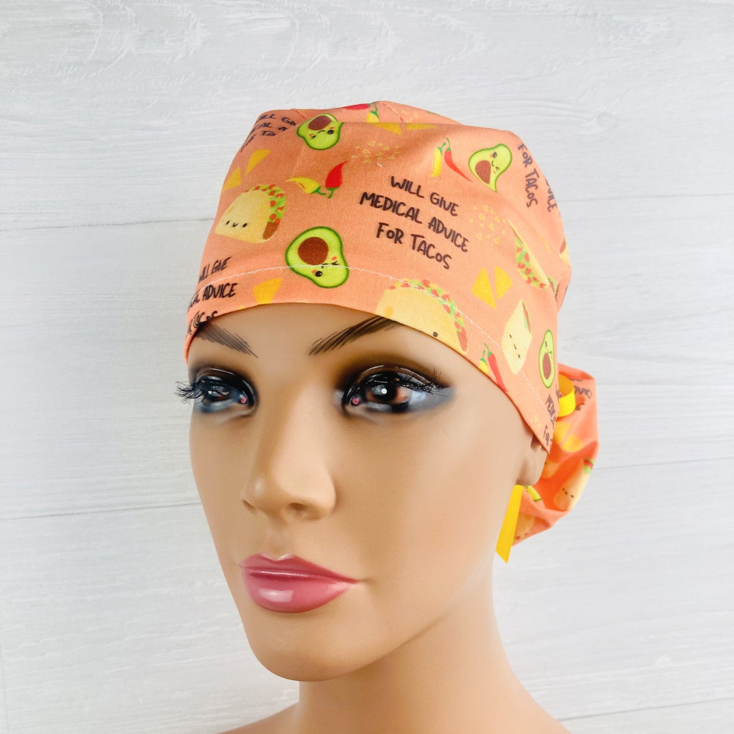 WIll Give Medical Advice for Tacos Ponytail Scrub Hat
