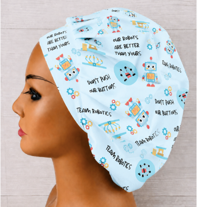 Team Robotics Bouffant Scrub Cap