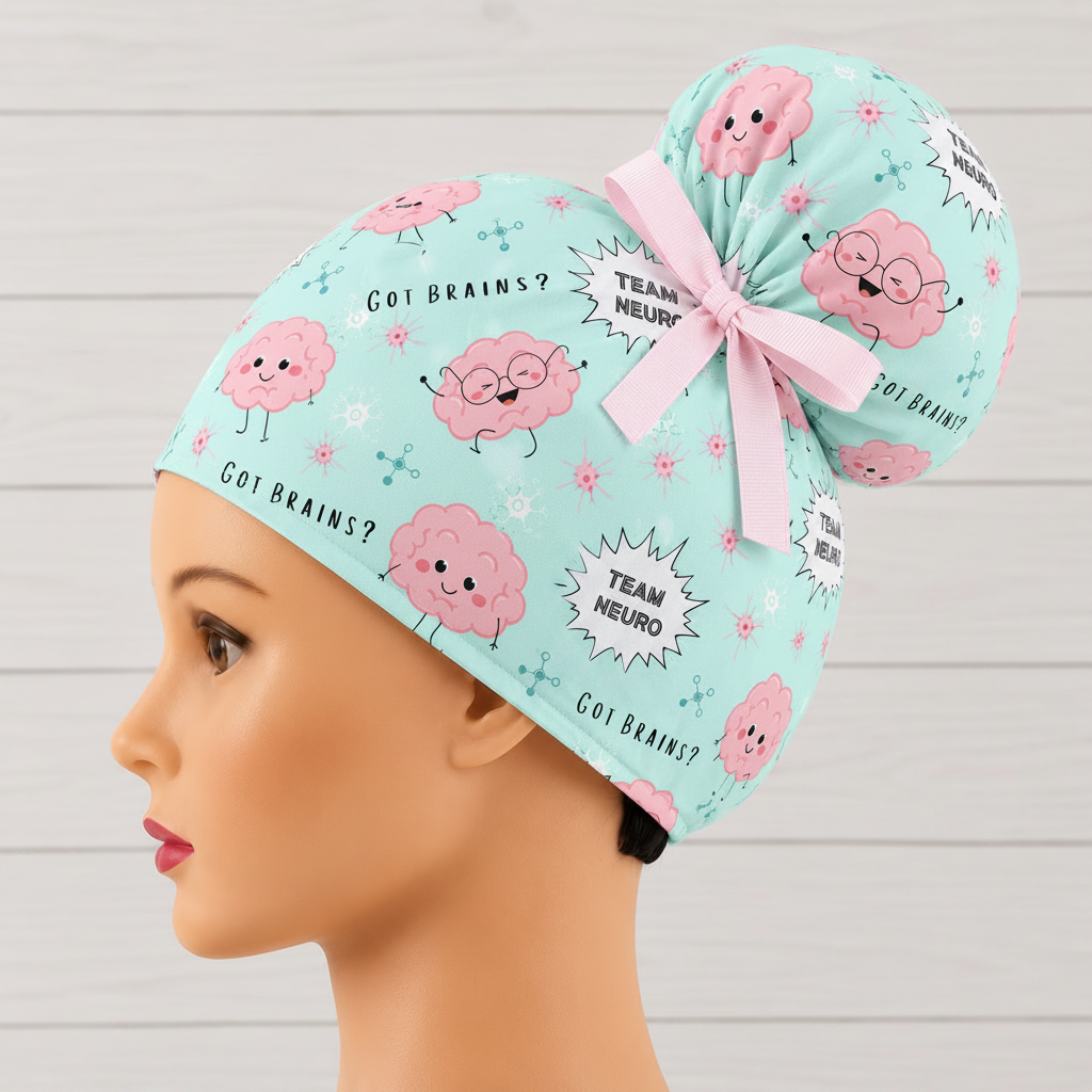 Team Neuro High Bun Scrub Cap - Chic2Surgery