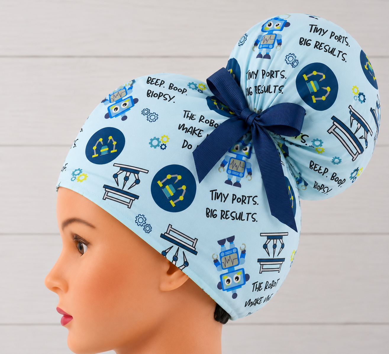 The Robot Made Me Do It, Robotics High Bun Scrub Cap - Chic2Surgery