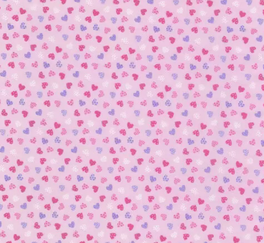 Valentine's Tiny Hearts on Pink Bouffant Scrub Cap | Handmade Surgical Hat for Nurses