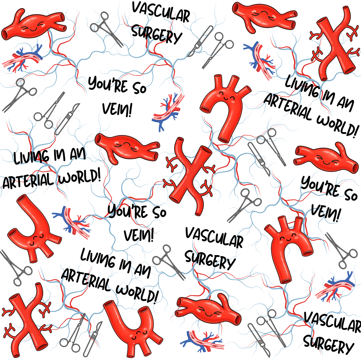 Living in an Arterial World Vascular Surgery Ponytail Hat
