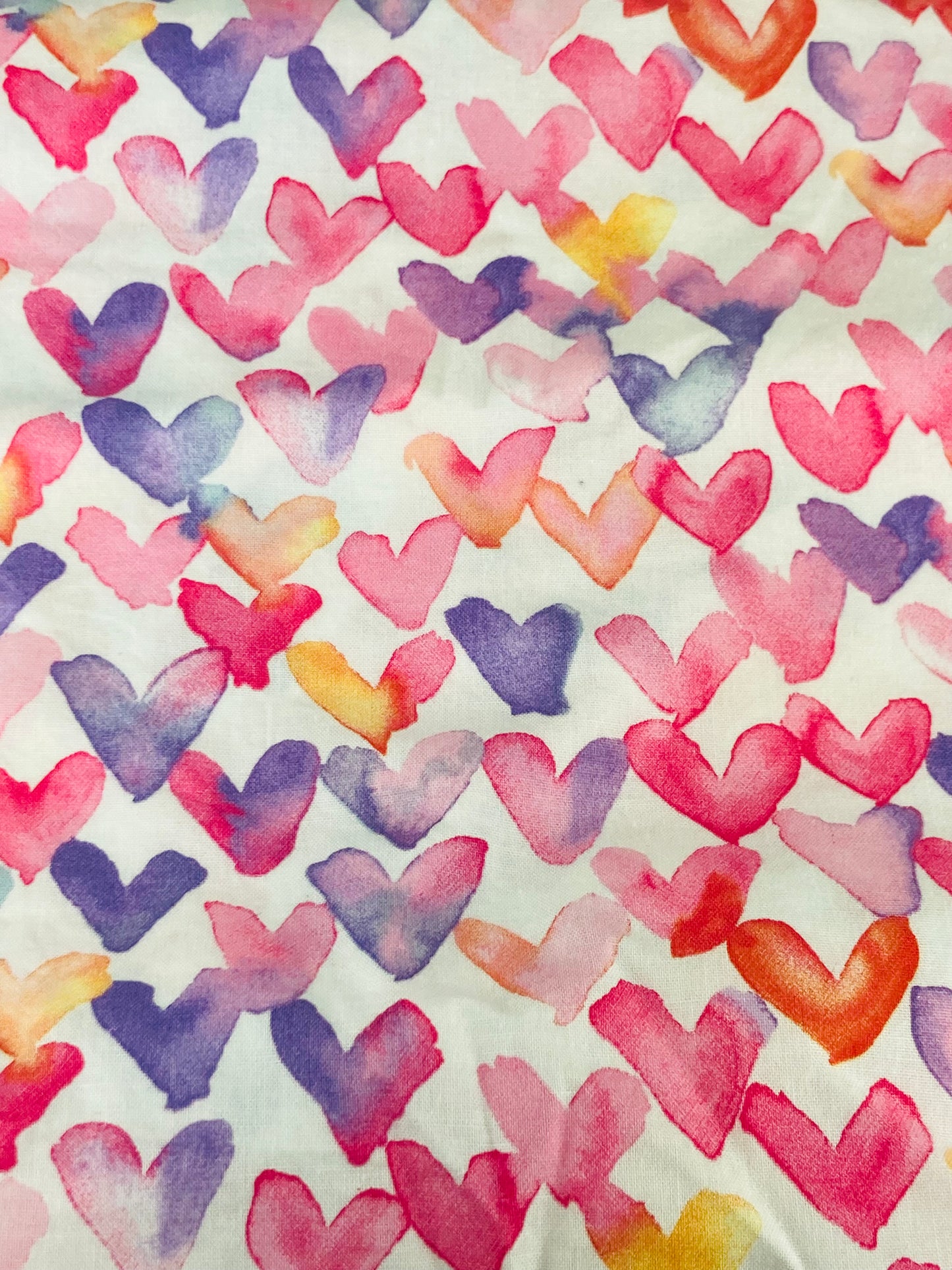 Valentine's Watercolor Hearts Bouffant Scrub Cap | Handmade Surgical Hat for Nurses