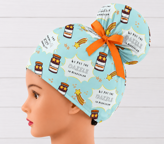 We're Midazzling, Anesthesia High Bun Scrub Cap - Chic2Surgery
