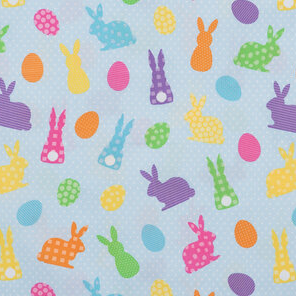 Easter Bunny Dots Ponytail Scrub Hat