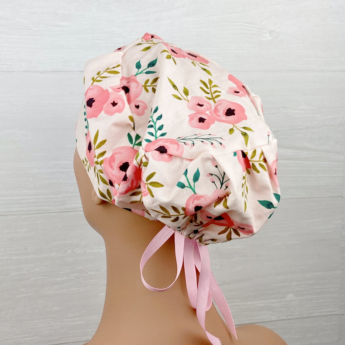 Blush Rose Watercolor Rose Women's Tieback Hat