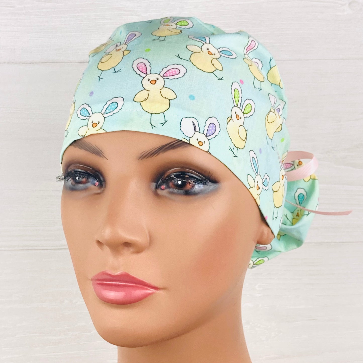 Chicks with Bunny Ears Easter Ponytail Hat