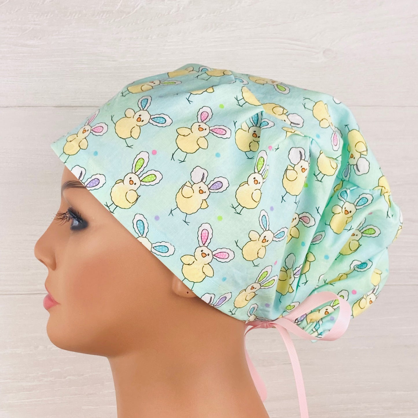 Chicks with Bunny Ears Easter Women's Tieback Hat