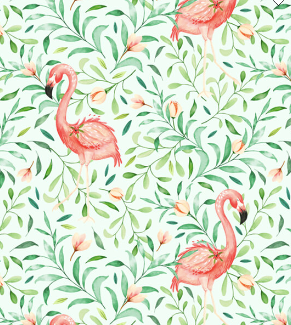 Flamingo Floral Updo Scrub Cap
