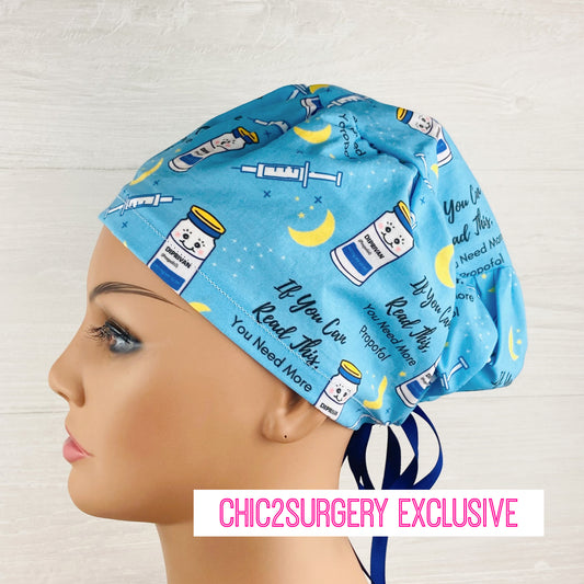 If You can Read this, You Need more Propofol- Anesthesia - CRNA handmade surgical scrub cap for healthcare professionals