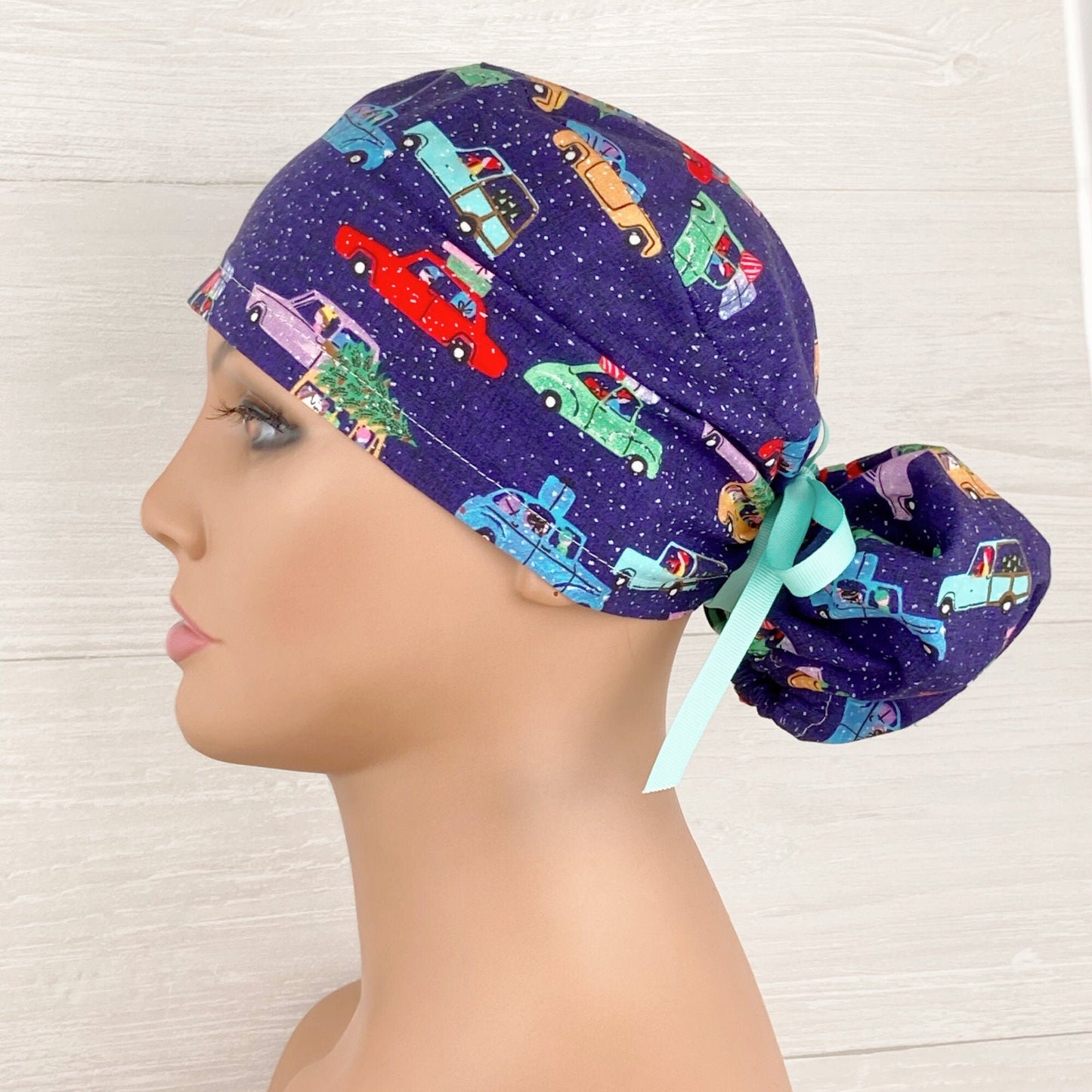 Holiday Cars Ponytail Hat