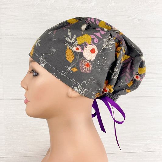 Cobwebs and Flowers Women's Tieback Hat