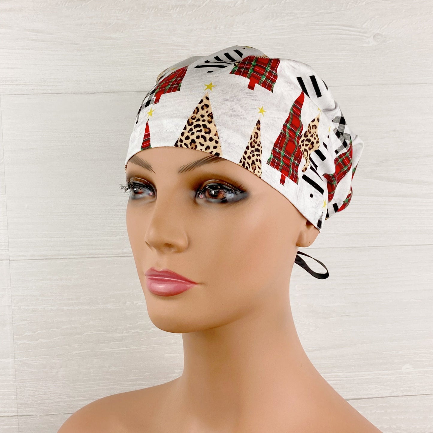 Designer Christmas Trees Women's Tieback Hat