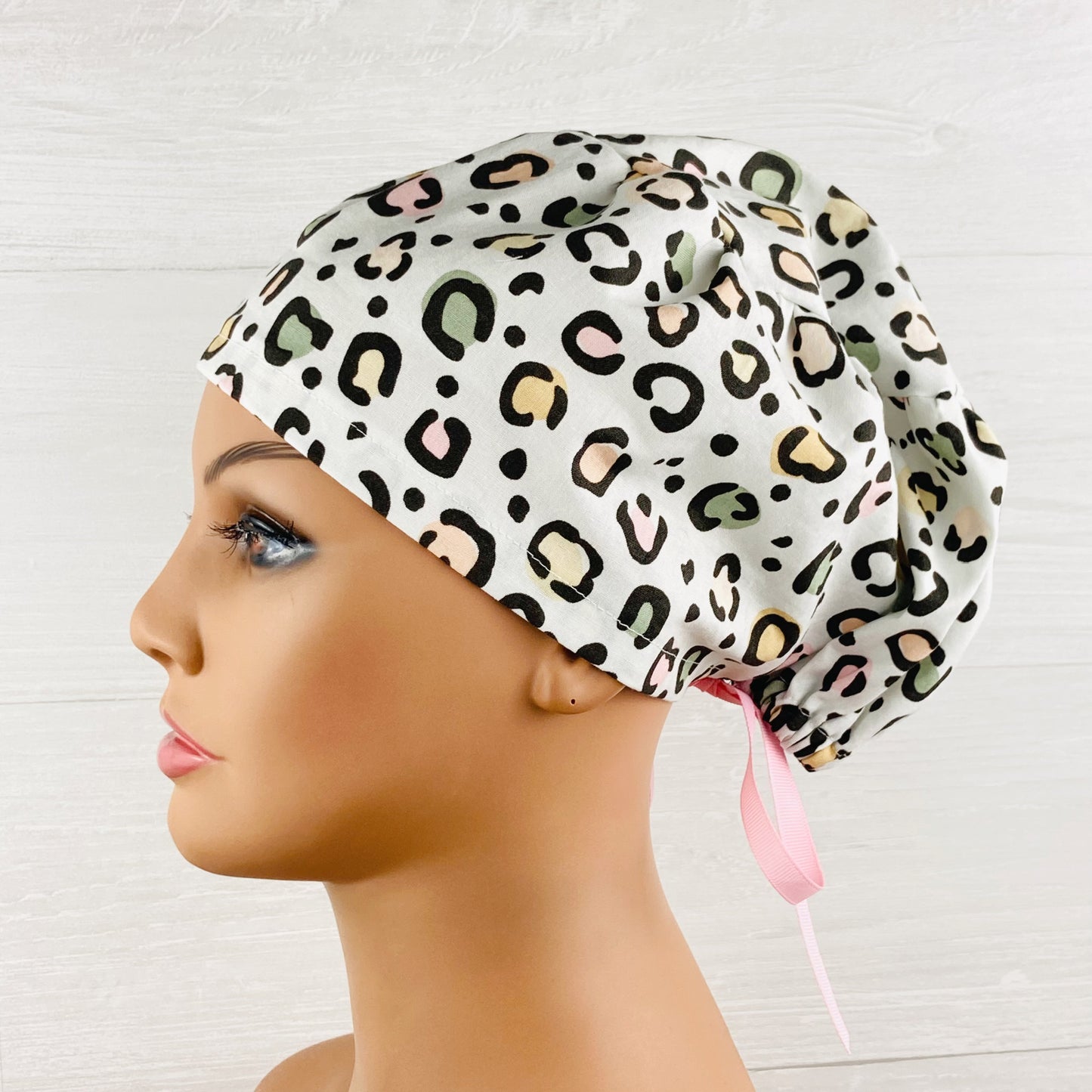 Pastel Leopard Women's Tieback Hat