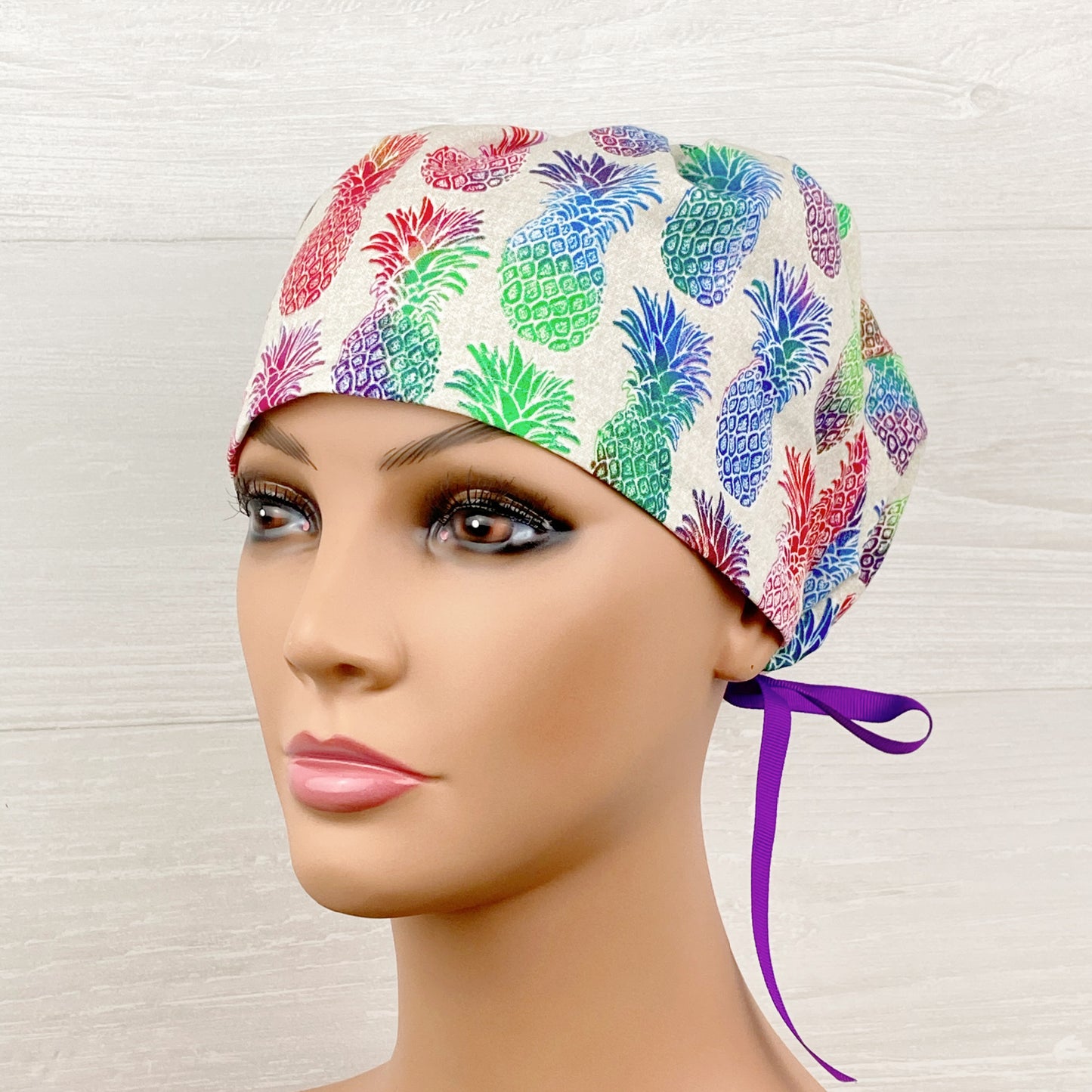 Rainbow Pineapples Women's Tieback Hat