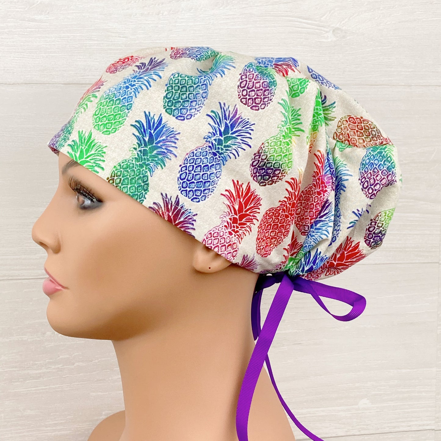 Rainbow Pineapples Women's Tieback Hat