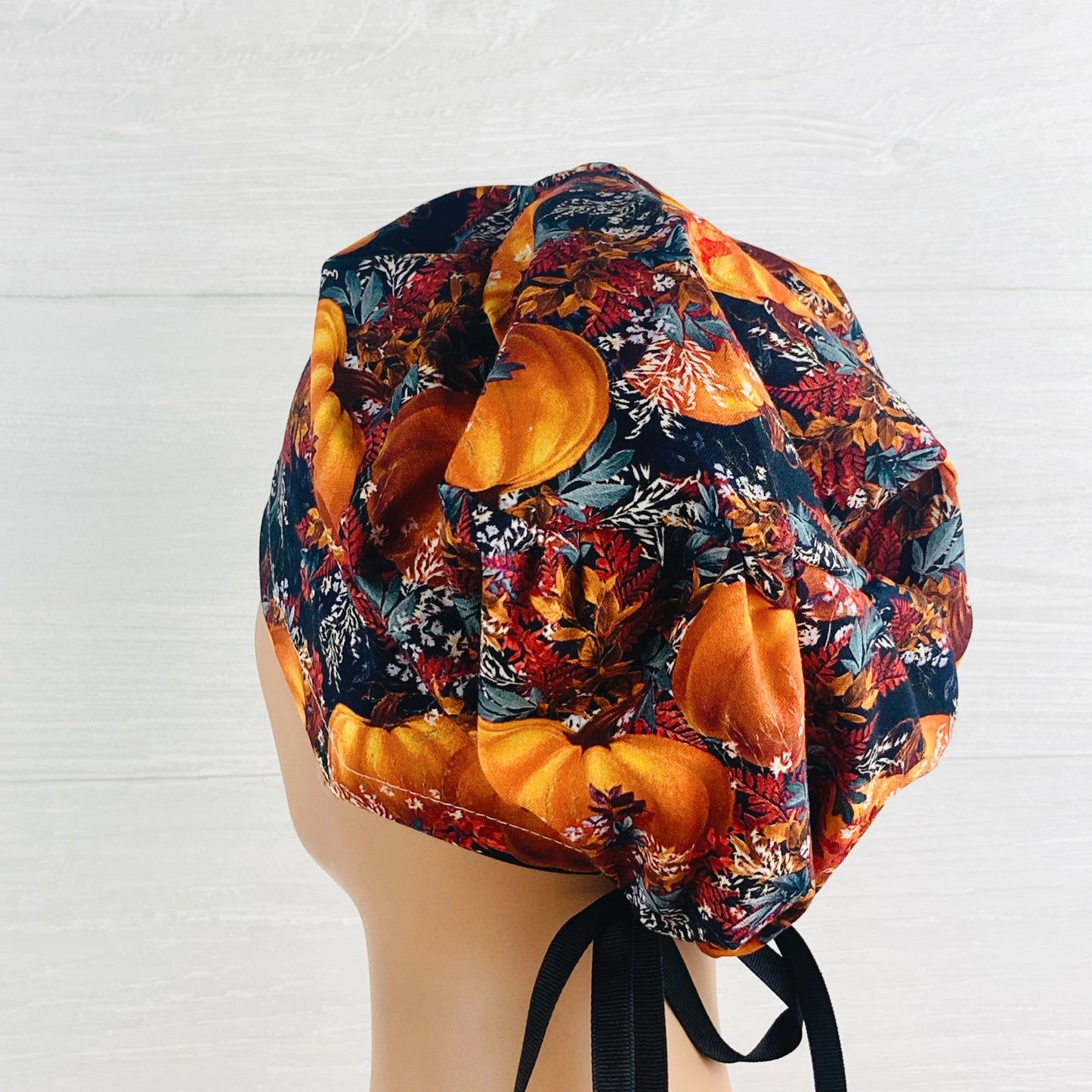 Pumpkins and Leaves Women's Tieback Hat
