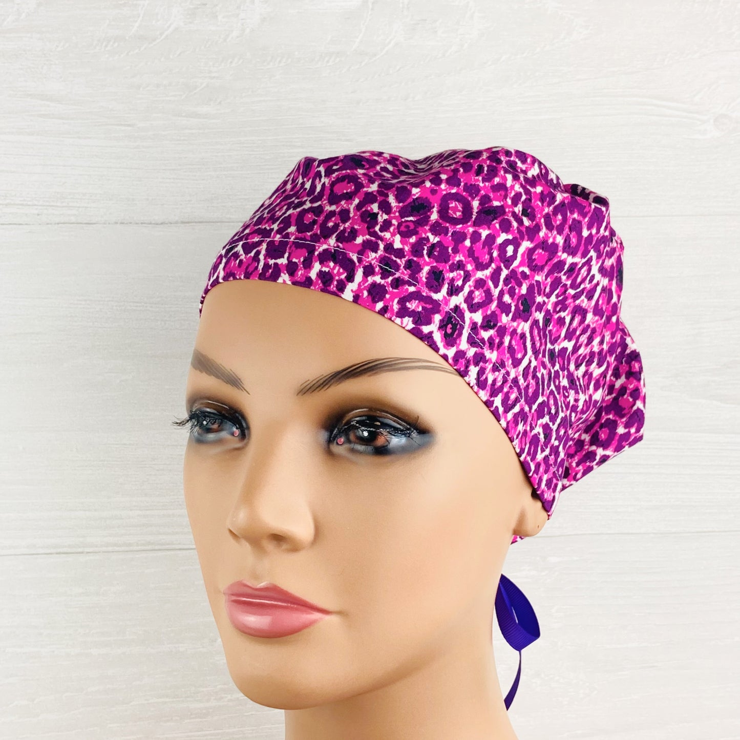 Purple Leopard Women's Tieback Hat