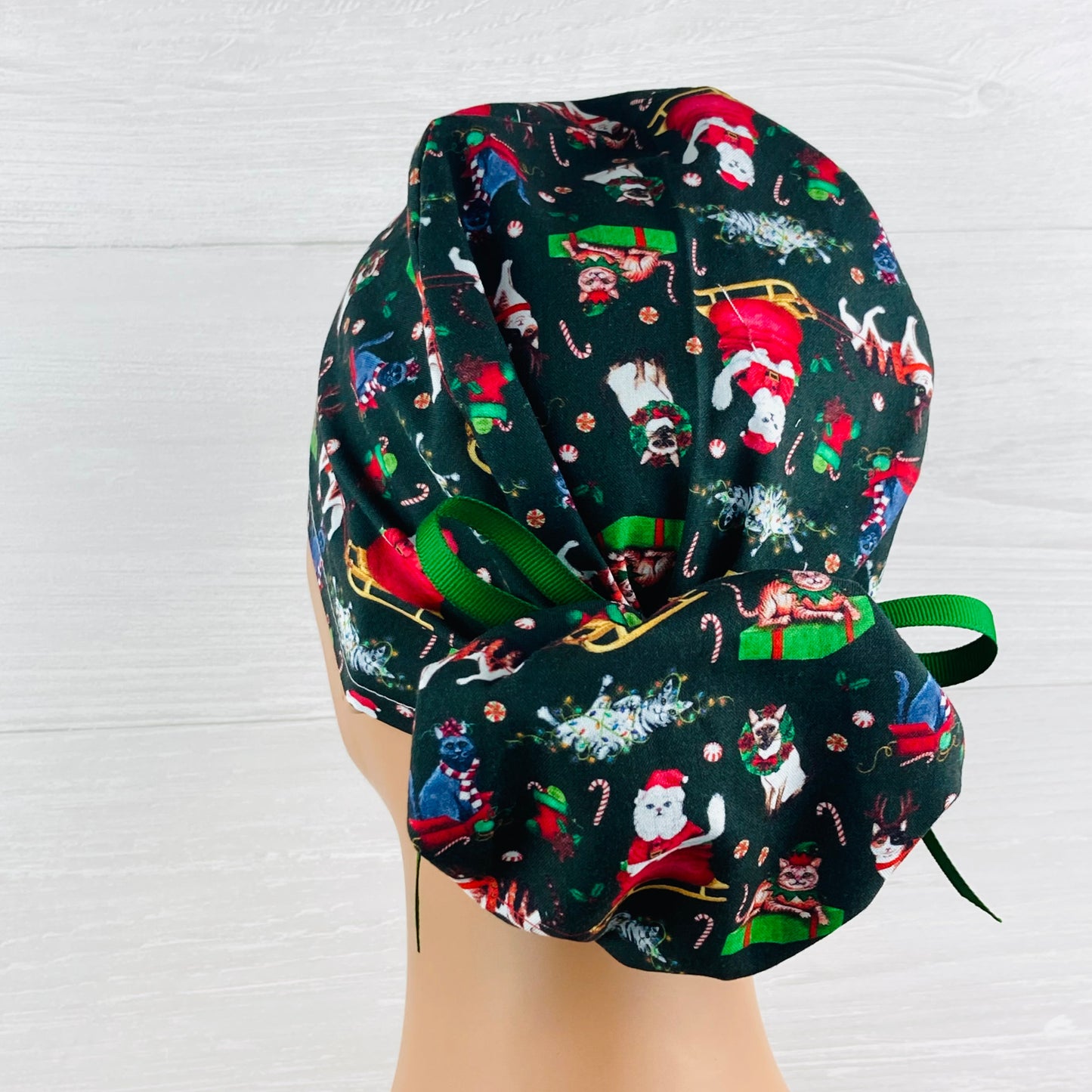 Santa Kitties Ponytail Hat