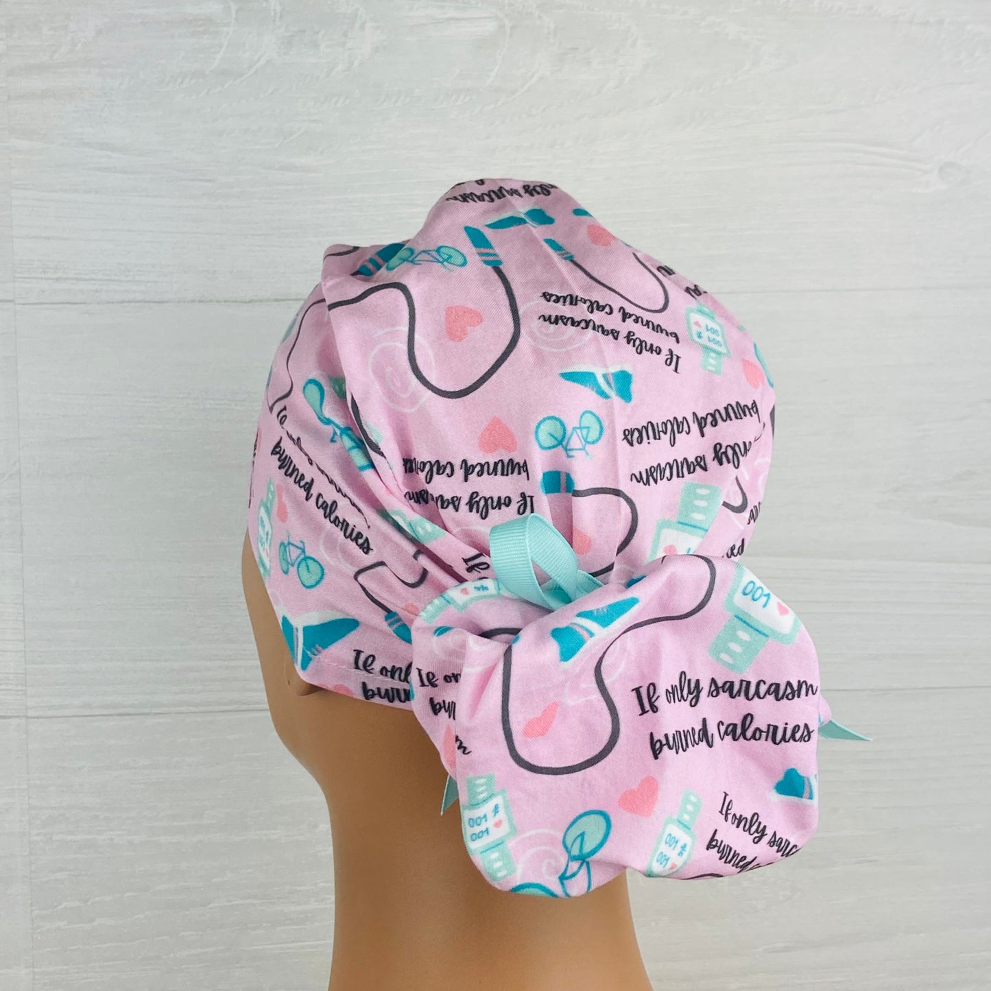 If Only Exercise Burned Calories Ponytail Scrub Hat