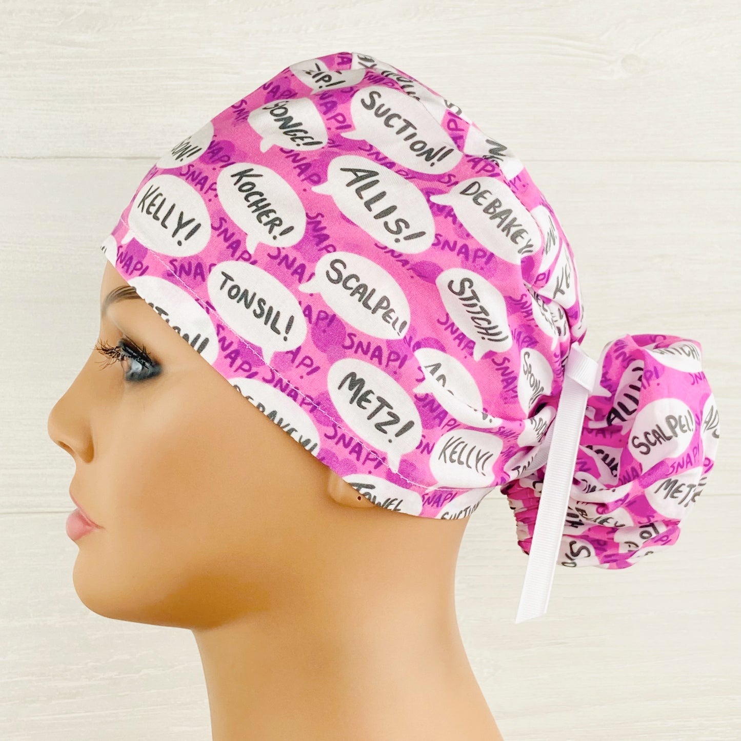 Surgical Instruments Ponytail Scrub Hat