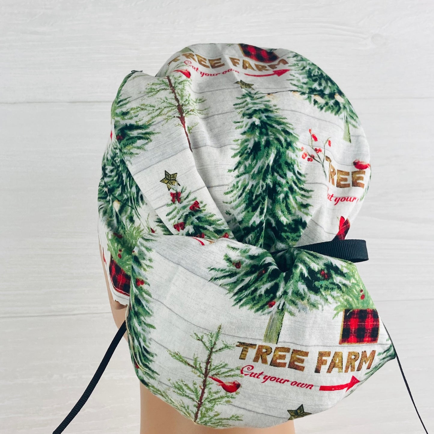 Christmas Tree Farm Ponytail Hat